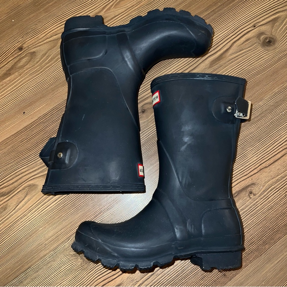 Women's navy US 5/UK 3/EU 36 Original Back Adjustable Short Rain Boots